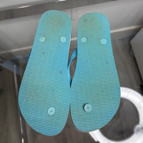 Havaianas White Blue Women's Slippers (6) - Picture 4 of 4